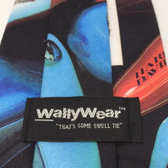 Harley-Davidson Motorcycles Custom Tanks Men’s Neck Tie Vintage USA Made - Picture 6 of 12